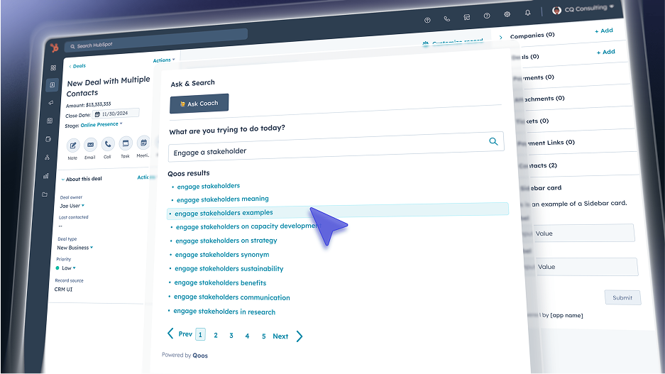 Embedded directly in Hubspot